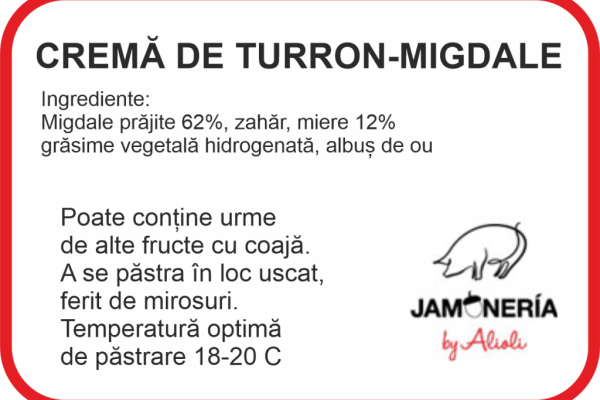 Cremă de Turrón, nuga cu migdale 350g