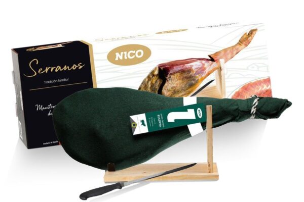 Jamón Serrano Reserva 6,5kg maturat min. 12 luni (Suport si Cutit special inclus)