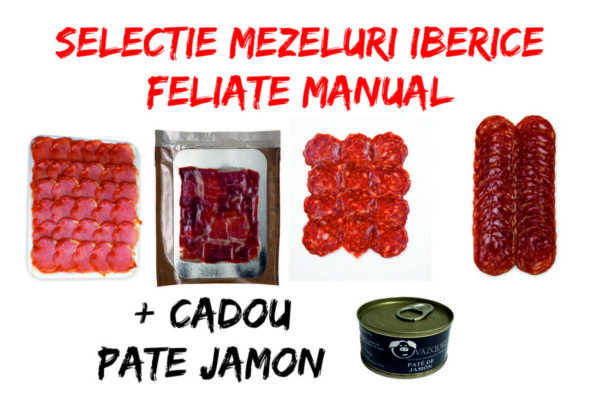 Selectie Mezeluri Iberice Feliate Manual + CADOU 1 Pate Jamon