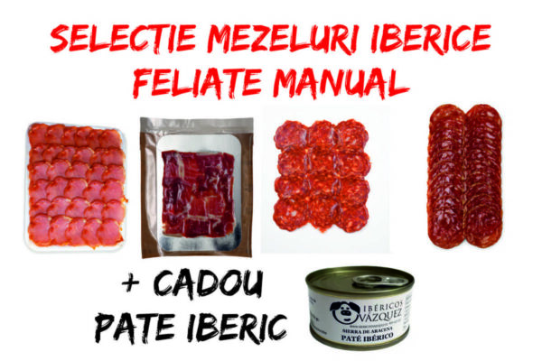 Selectie Mezeluri Iberice Feliate Manual + CADOU 1 Pate Iberic